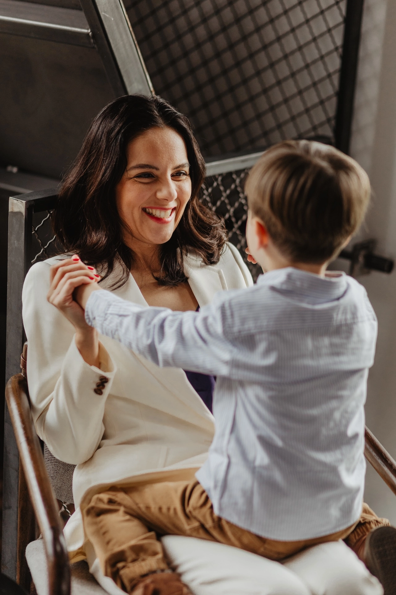 Carina Isenberg als Mama mit ihrem Sohn